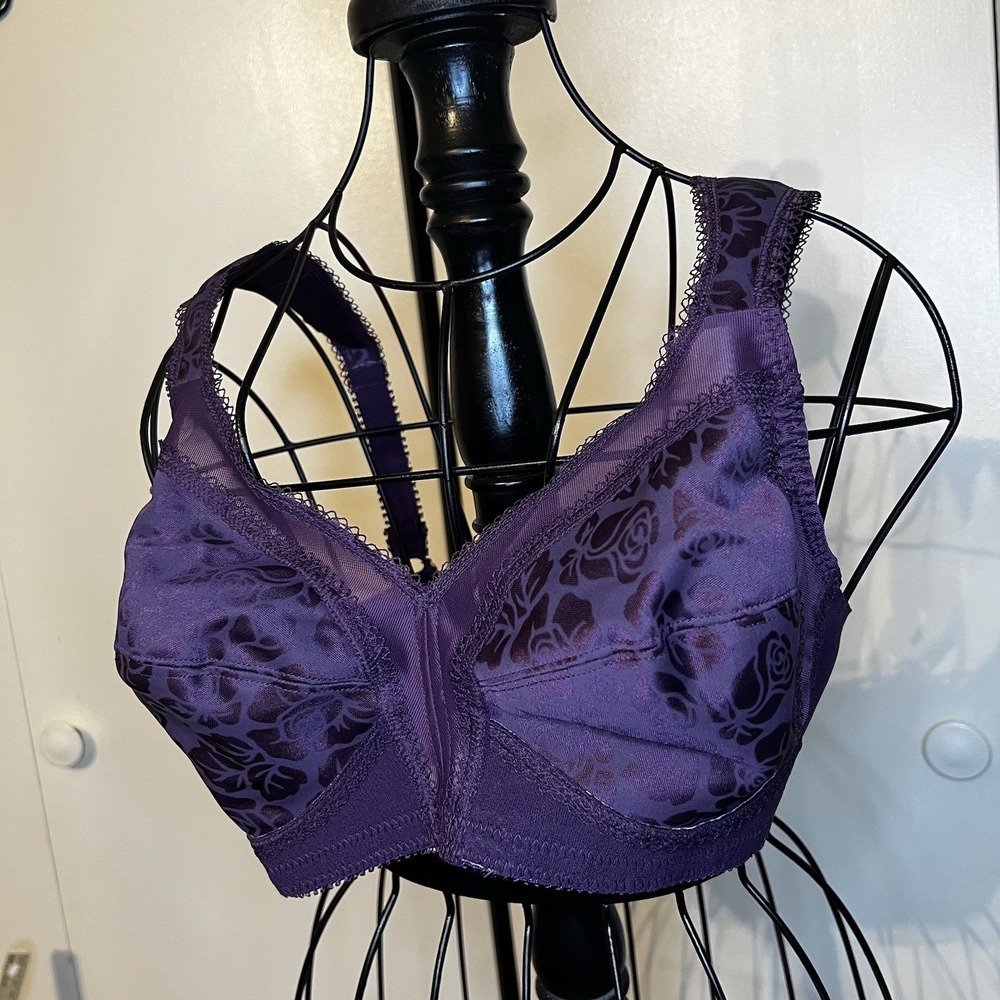 Playtex 18 Hour Wirefree Bra Posture Boost Power Support Side Back Smoothing 38B